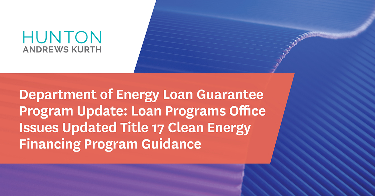 Department Of Energy Loan Guarantee Program Update: Loan Programs ...