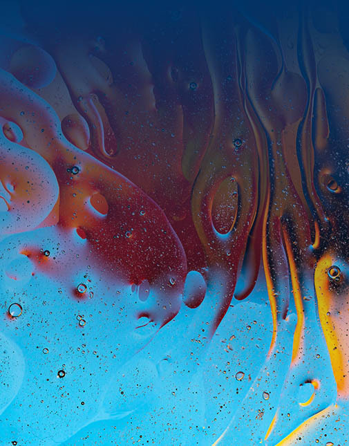 Abstract Image: Splashes of Brightly Colored Paint