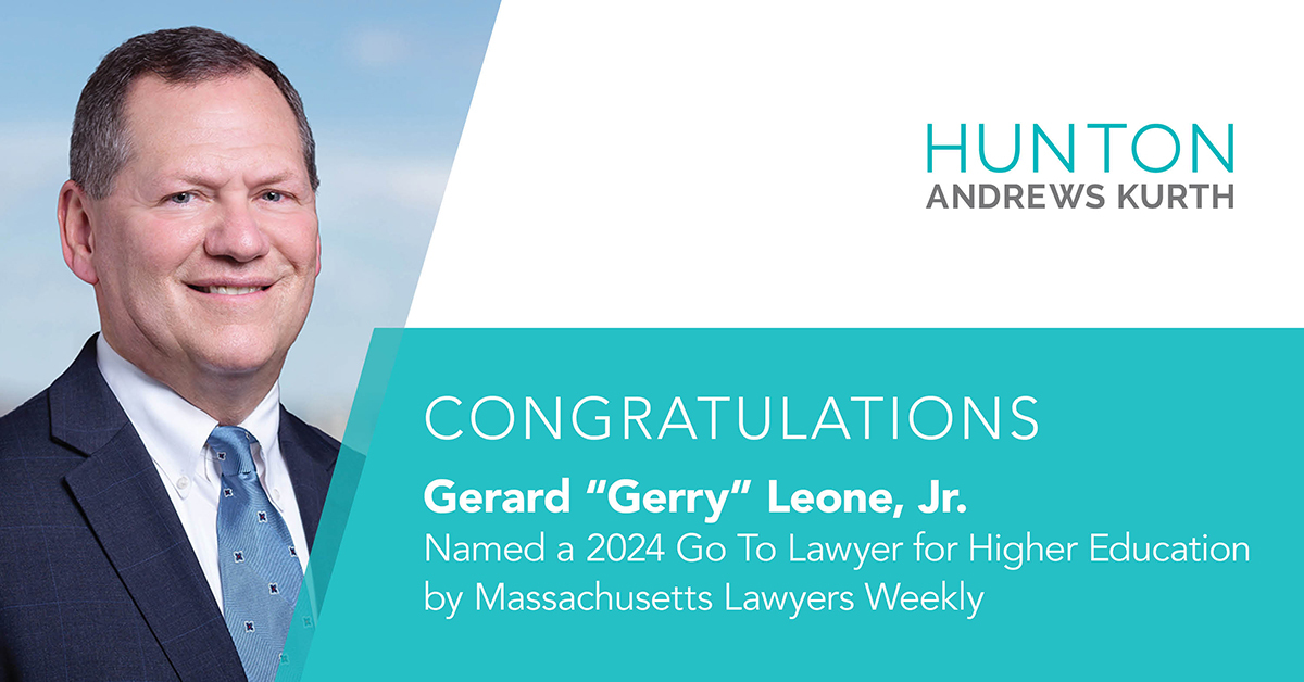 Gerard T. Leone Jr. Recognized as 2024 Go To Lawyer for Higher Education Law in Massachusetts