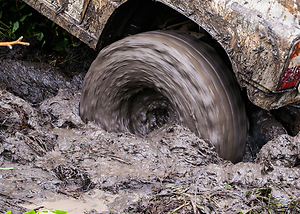 Tire Stuck in the Mud