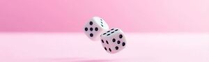 Dice with pink background