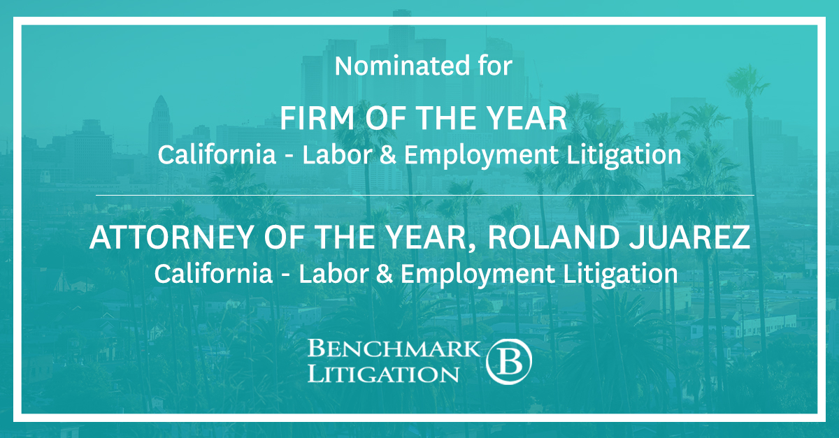 Benchmark Litigation Shortlists Hunton Andrews Kurth’s California Office, Lawyer for Labor and Employment Litigation Awards